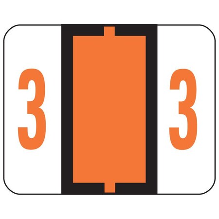 Smead Label, Bccrn, Endtab, "3", Dkoe Pk SMD67373